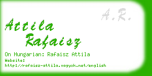 attila rafaisz business card